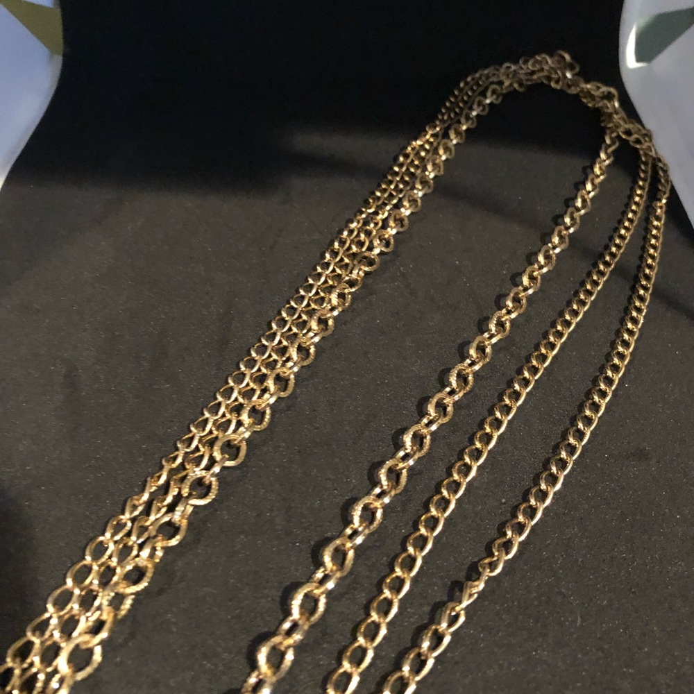 Vintage Three Chain Necklace